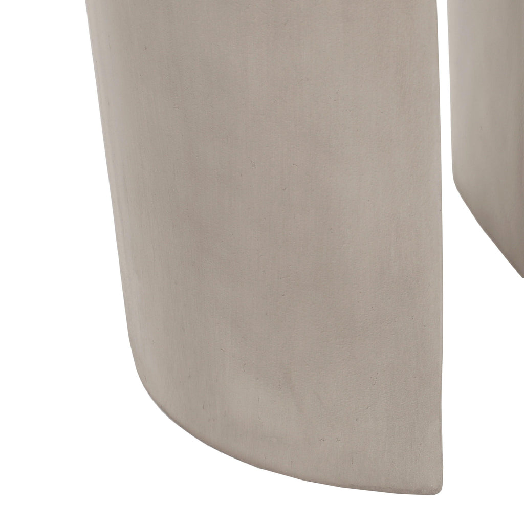 Modern Light Grey Concrete Round Side Table.