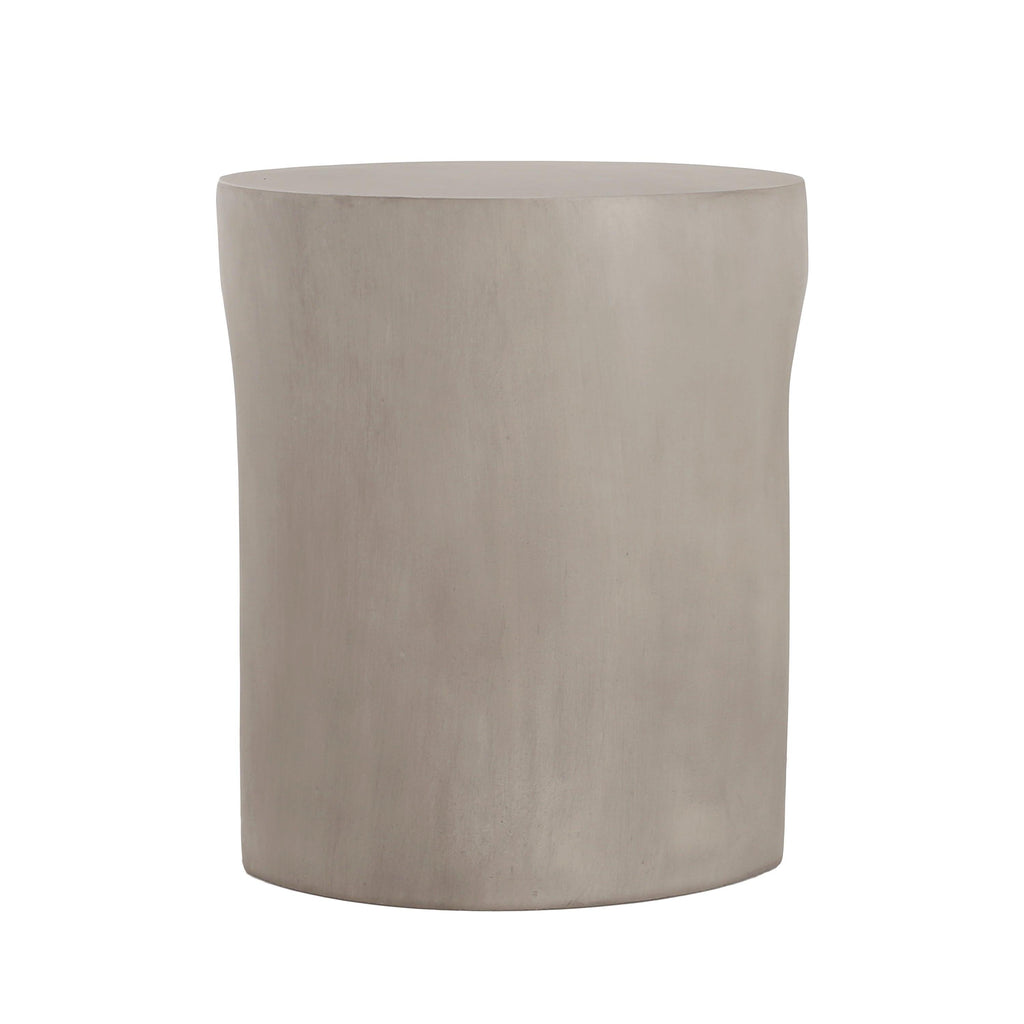 Modern Light Grey Concrete Round Side Table.