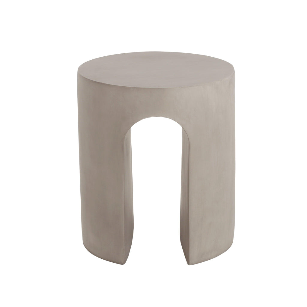 Modern Light Grey Concrete Round Side Table.