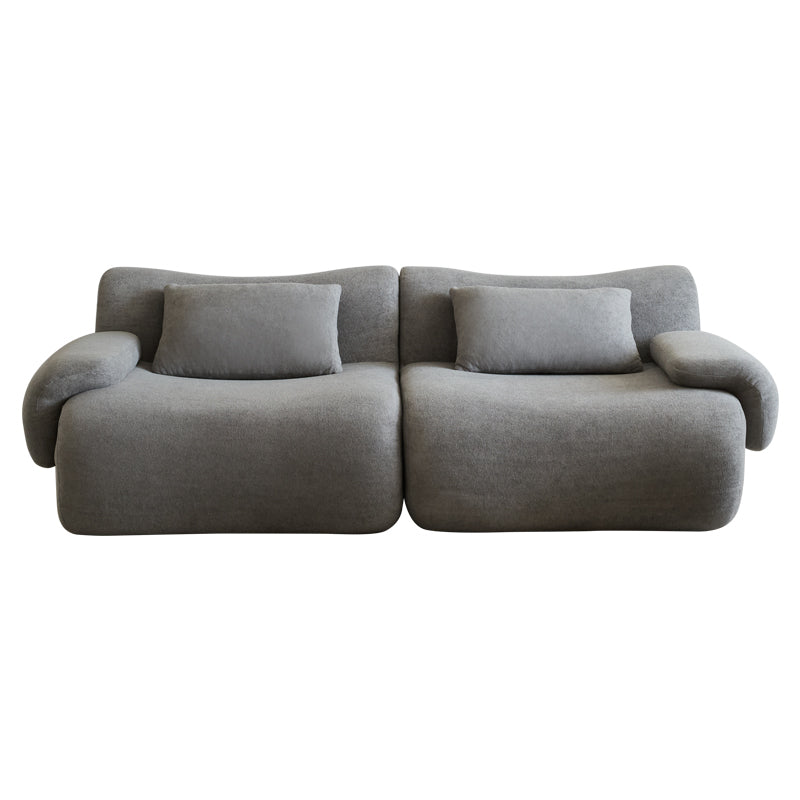Sofa in a Box, Memory Foam 2-Seater Couch, Modern Compression Sofa with Deep Seat, No Assembly Required, Couch for Living Room Bedroom Apartment, Light Grey