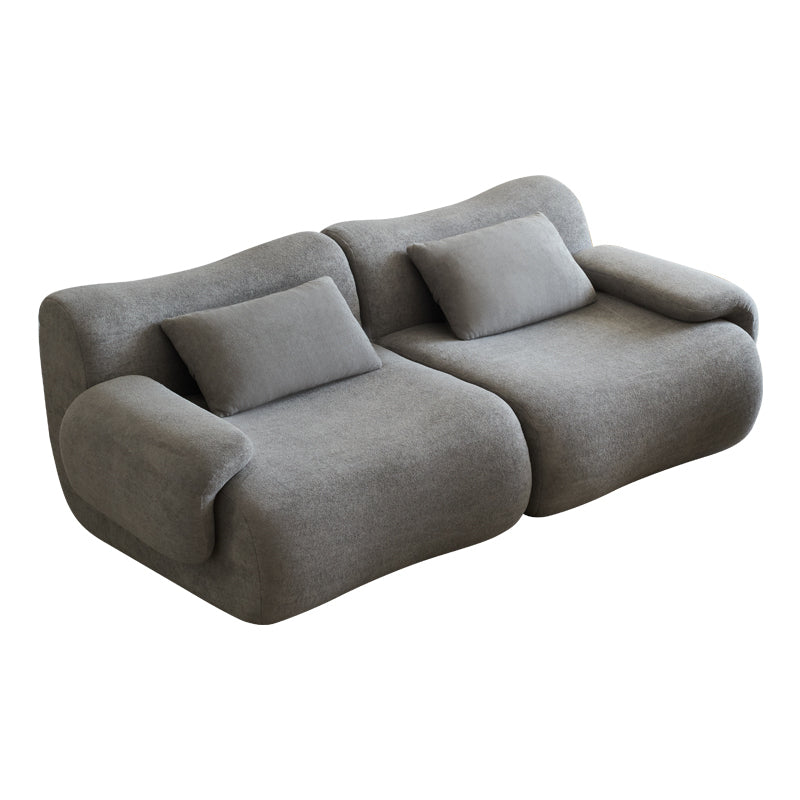 Sofa in a Box, Memory Foam 2-Seater Couch, Modern Compression Sofa with Deep Seat, No Assembly Required, Couch for Living Room Bedroom Apartment, Light Grey