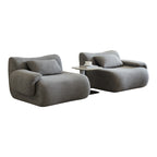 Sofa in a Box, Memory Foam 2-Seater Couch, Modern Compression Sofa with Deep Seat, No Assembly Required, Couch for Living Room Bedroom Apartment, Light Grey