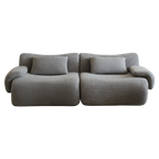 Sofa in a Box, Memory Foam 2-Seater Couch, Modern Compression Sofa with Deep Seat, No Assembly Required, Couch for Living Room Bedroom Apartment, Light Grey