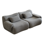 Sofa in a Box, Memory Foam 2-Seater Couch, Modern Compression Sofa with Deep Seat, No Assembly Required, Couch for Living Room Bedroom Apartment, Light Grey