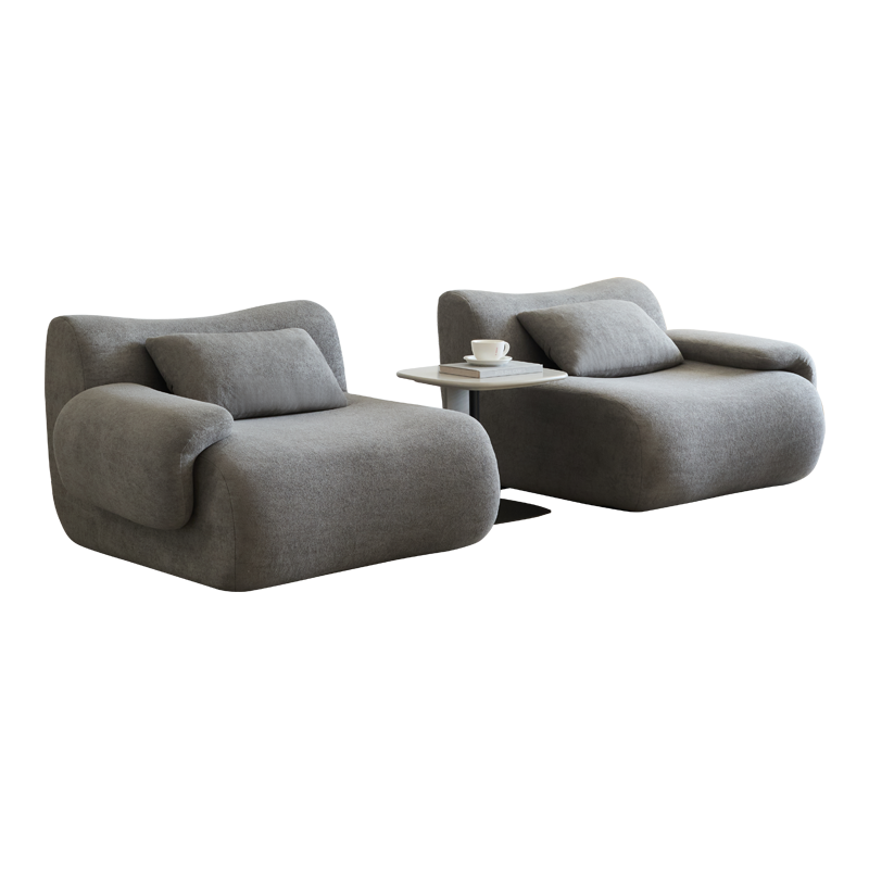 Sofa in a Box, Memory Foam 2-Seater Couch, Modern Compression Sofa with Deep Seat, No Assembly Required, Couch for Living Room Bedroom Apartment, Light Grey