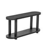 U_STYLE Modern Minimalist Ash Veneer Entryway Table with Streamlined Desktop Design, Suitable for Study Rooms, Entryways, Hallways, Living Rooms, and Foyers