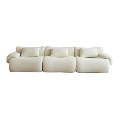 Modular Sectional Sofa, Compressed Sectional Sofa Modern Minimalist Style Couch, Bedroom, Comfy Compressed Sofa Couch Space-Efficient Design-White