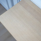 Modern Minimalist Console Table with Black Arch Base and Natural Wood Top,66in Length Console Table,Wood Table