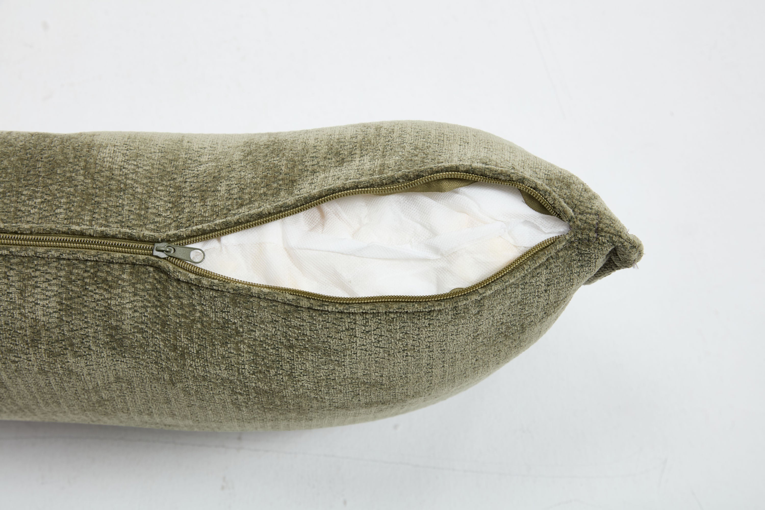 Modern Minimalist Modular Sectional Sofa, Upholstered Cloud Couch with Deep Seats, Green Fabric, Right Facing Chaise