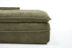 Modern Minimalist Modular Sectional Sofa, Upholstered Cloud Couch with Deep Seats, Green Fabric, Right Facing Chaise