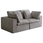Modular Sectional Sofa, Compressed Sectional Sofa Modern Minimalist Style Corduroy Couch, Sleeper Sofa for Living Room, Bedroom, Comfy Compressed Sofa Couch Space-Efficient Design, Light Gray