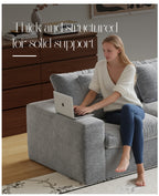 Modular Sectional Sofa, Compressed Sectional Sofa Modern Minimalist Style Corduroy Couch, Sleeper Sofa for Living Room, Bedroom, Comfy Compressed Sofa Couch Space-Efficient Design, Light Gray