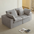 Modular Sectional Sofa, Compressed Sectional Sofa Modern Minimalist Style Corduroy Couch, Sleeper Sofa for Living Room, Bedroom, Comfy Compressed Sofa Couch Space-Efficient Design, Light Gray