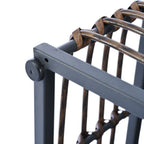 TOPMAX Modern Minimalist 7-Piece Metal Patio Sectional Sofa Set, All-Weather Garden Conversational Furniture Set with Thick Cushions and Coffee Table for Indoor Outdoor, Gray - Groovy Boardz