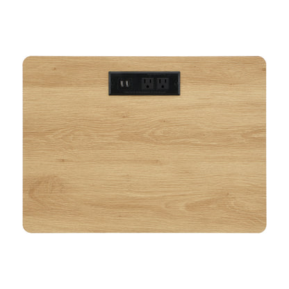 Nightstand with Outlet & USB Port, Modern Bedside Table with Charging Station and Storage Drawer, Modern Design for Small Spaces,Natural Color Nightstands