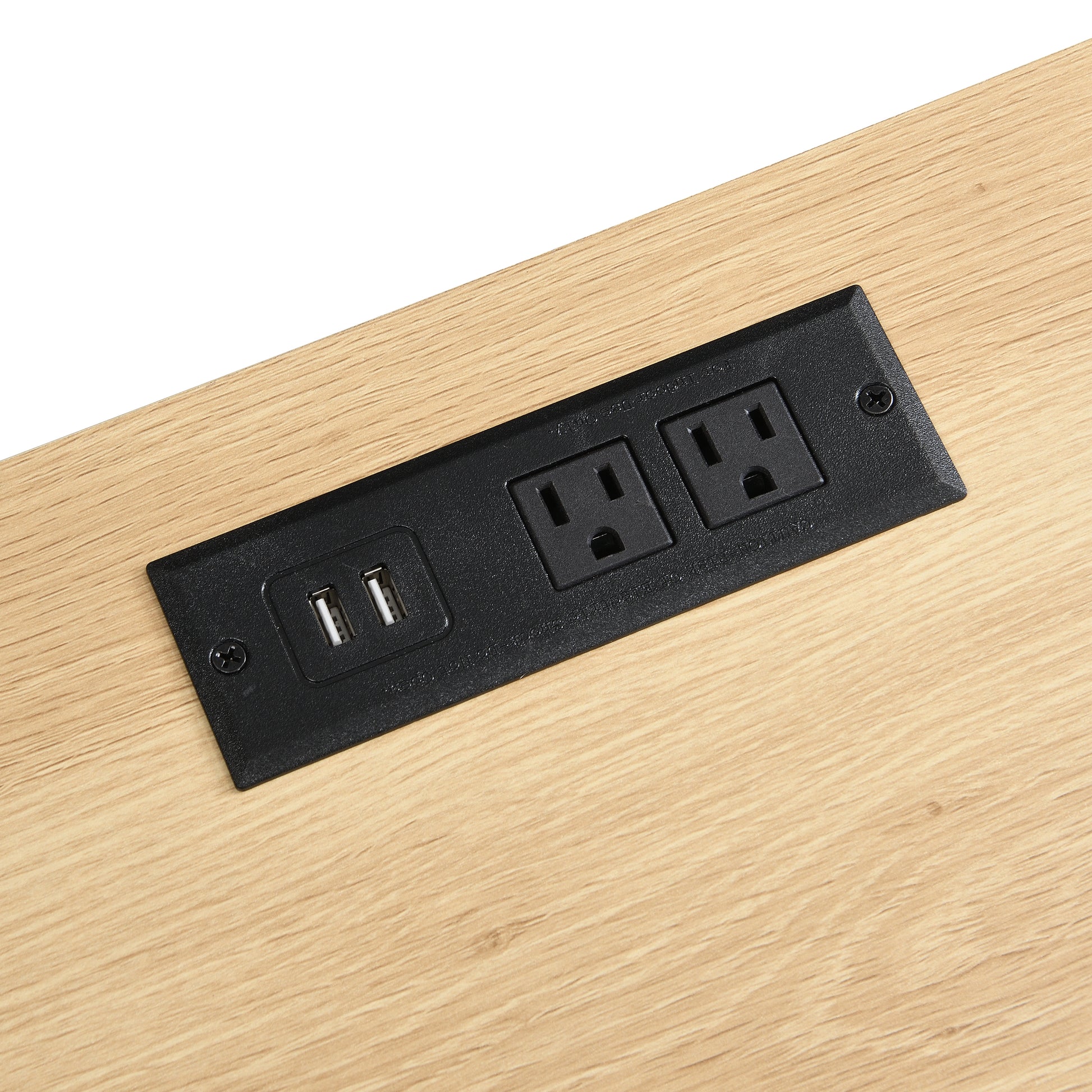 Nightstand with Outlet & USB Port, Modern Bedside Table with Charging Station and Storage Drawer, Modern Design for Small Spaces,Natural Color Nightstands