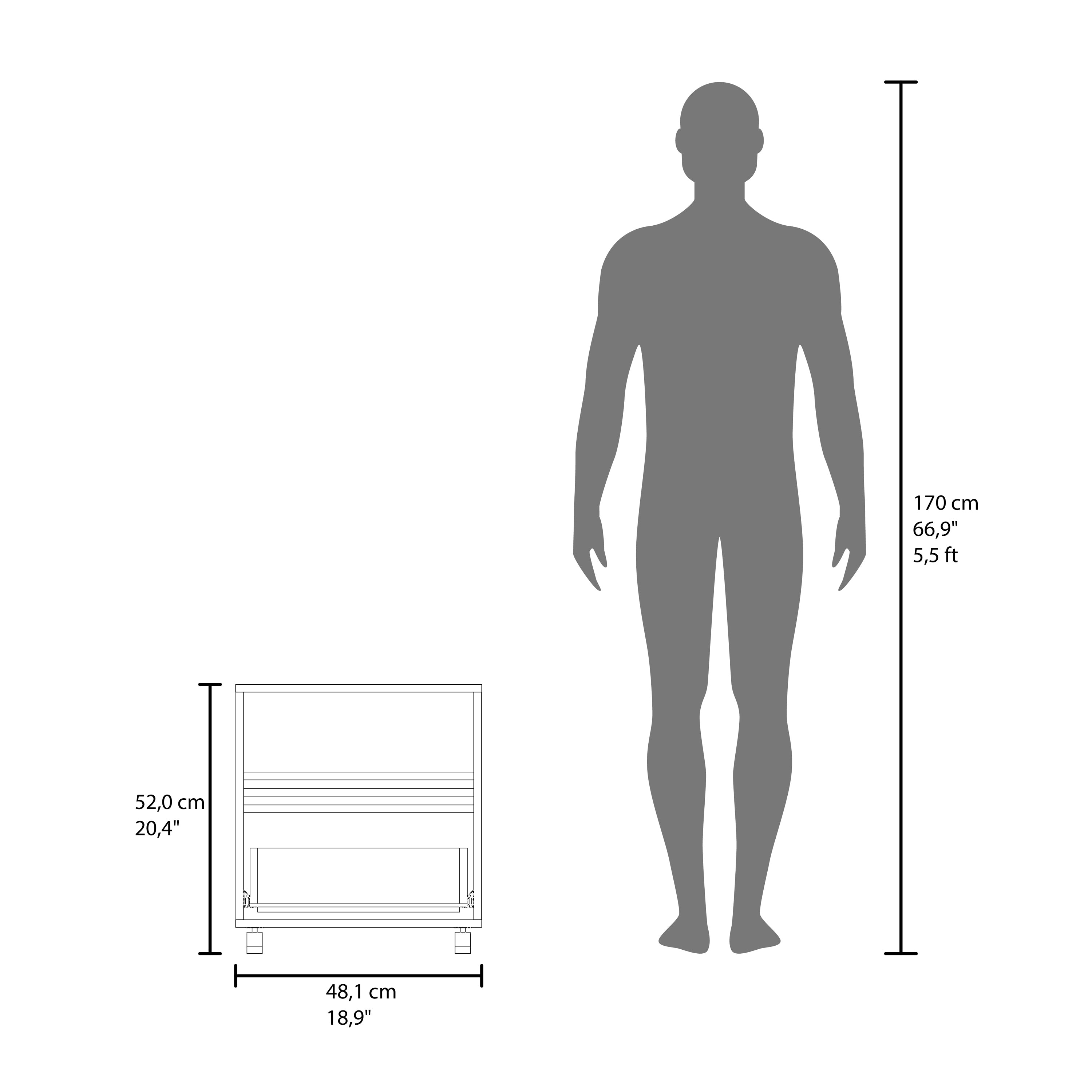 Saxon Nightstand with a Drawer and Open Storage, Natural Oak