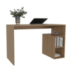 Solid 47' Wide Four Shelves Writting Desk, Home Office, Living Room, Gamer Desk Natural Oak