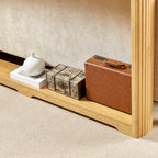 70.1'corrugated texture storage table for entranceways, narrow wooden console sofa table, can be placed behind the sofa, suitable for entranceways, corridors, and front door.Natura.70.1'L*8.7'W*35.5'H