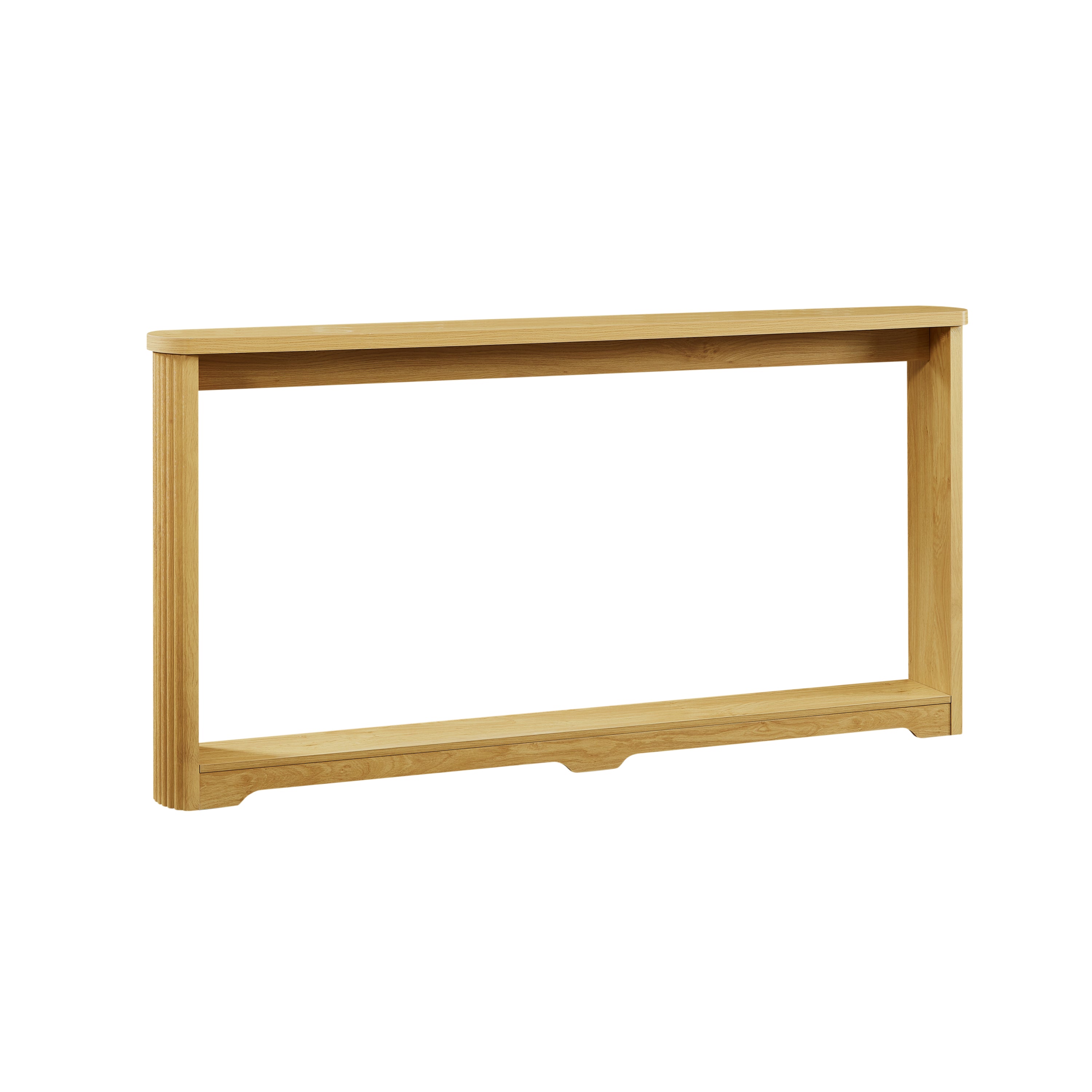 70.1'corrugated texture storage table for entranceways, narrow wooden console sofa table, can be placed behind the sofa, suitable for entranceways, corridors, and front door.Natura.70.1'L*8.7'W*35.5'H