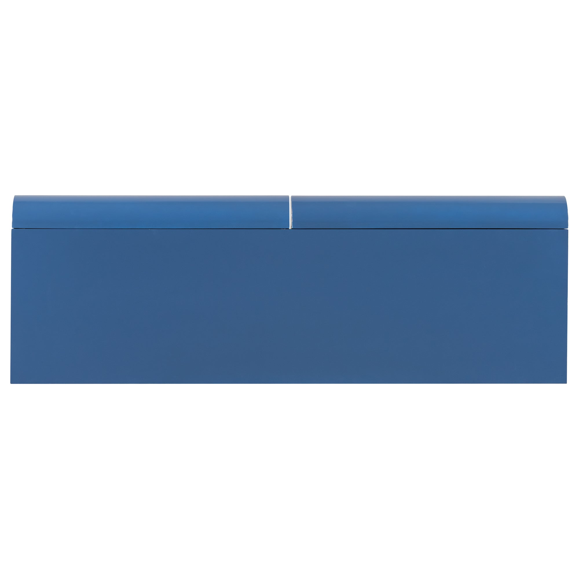 U_Style 47.6' Modern Painted Entryway Table with 2 Curved Drawers,Space-Saving Hallway Table with Geometric Legs,Contemporary Narrow Sofa Table for Living Room,Bedroom,Small Apartments, Foyer(Blue)