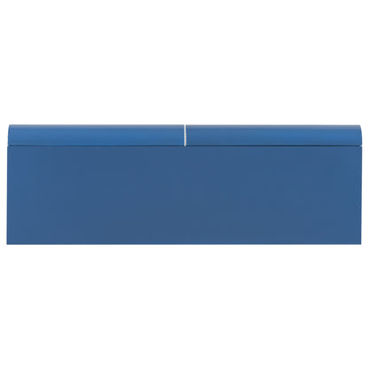 U_Style 47.6' Modern Painted Entryway Table with 2 Curved Drawers,Space-Saving Hallway Table with Geometric Legs,Contemporary Narrow Sofa Table for Living Room,Bedroom,Small Apartments, Foyer(Blue)