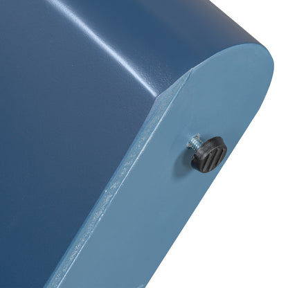 U_Style 47.6' Modern Painted Entryway Table with 2 Curved Drawers,Space-Saving Hallway Table with Geometric Legs,Contemporary Narrow Sofa Table for Living Room,Bedroom,Small Apartments, Foyer(Blue)