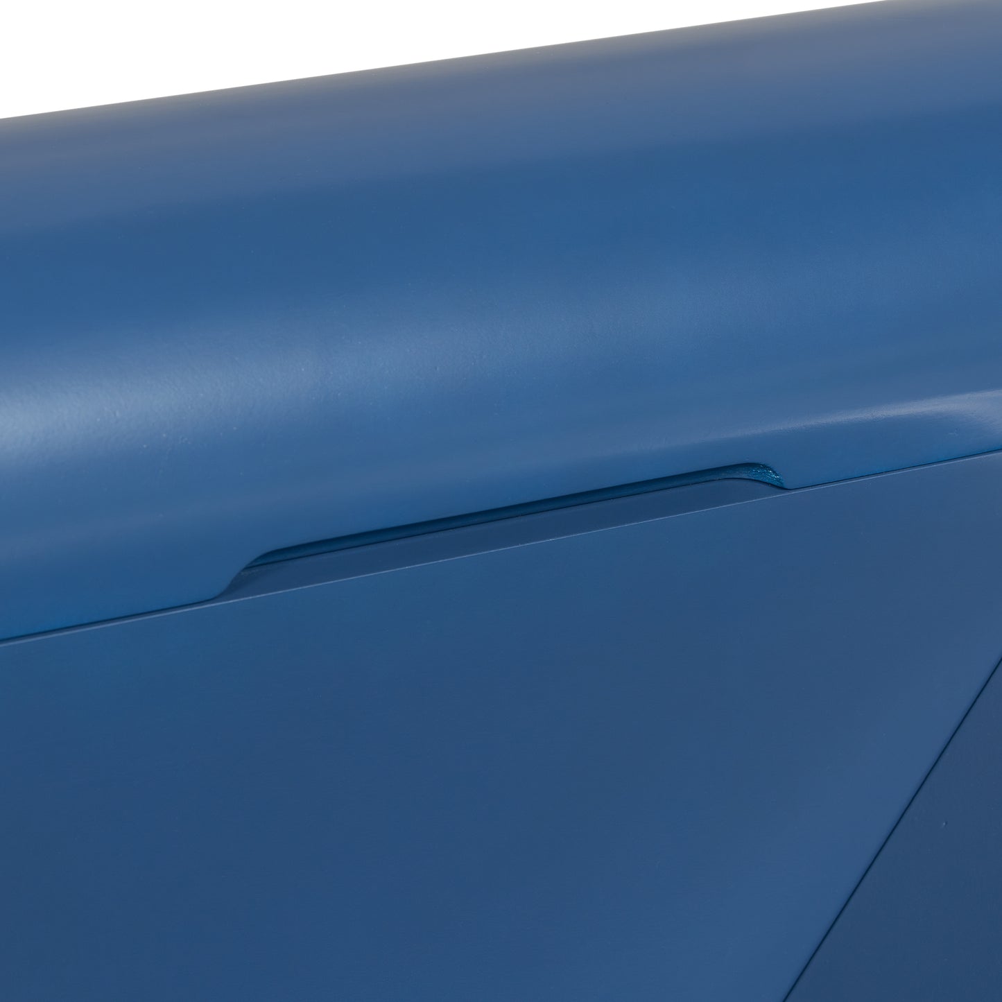 U_Style 47.6' Modern Painted Entryway Table with 2 Curved Drawers,Space-Saving Hallway Table with Geometric Legs,Contemporary Narrow Sofa Table for Living Room,Bedroom,Small Apartments, Foyer(Blue)