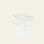 1pc Nordic Transparent Book Shelf, Acrylic Personality Side Table, Living Room Furniture, Home Decor, Small Bookshelf, Magazine