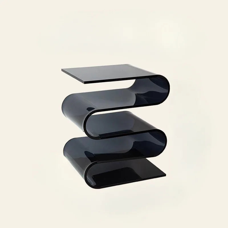 1pc Nordic Transparent Book Shelf, Acrylic Personality Side Table, Living Room Furniture, Home Decor, Small Bookshelf, Magazine