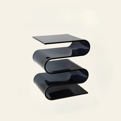 1pc Nordic Transparent Book Shelf, Acrylic Personality Side Table, Living Room Furniture, Home Decor, Small Bookshelf, Magazine