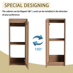 30 inch Wall-Mounted Bathroom Vanity with Resin Sink and Side Cabinet,Soft Close Drawer (KD-Packing), 09430IMO-30M-SC00112-SC00512 Combination Cabinet