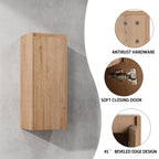 30 inch Wall-Mounted Bathroom Vanity with Resin Sink and Side Cabinet,Soft Close Drawer (KD-Packing), 09430IMO-30M-SC00112-SC00512 Combination Cabinet