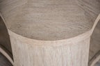 Modern Oak Finish Coffee Table with Storage and Casters.