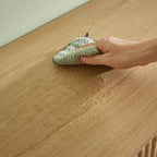 3 Drawers Drasser 2PCS, 27.6'' Wide Modern Chest of Drawers Curved wave Design,Nightstand,Wood Drawer Organizer for Bedroom, Living Room, Hallway, Oak,27.6''W x 15.8''D x 27.4''H.