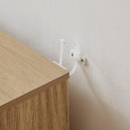 3 Drawers Drasser 2PCS, 27.6'' Wide Modern Chest of Drawers Curved wave Design,Nightstand,Wood Drawer Organizer for Bedroom, Living Room, Hallway, Oak,27.6''W x 15.8''D x 27.4''H.