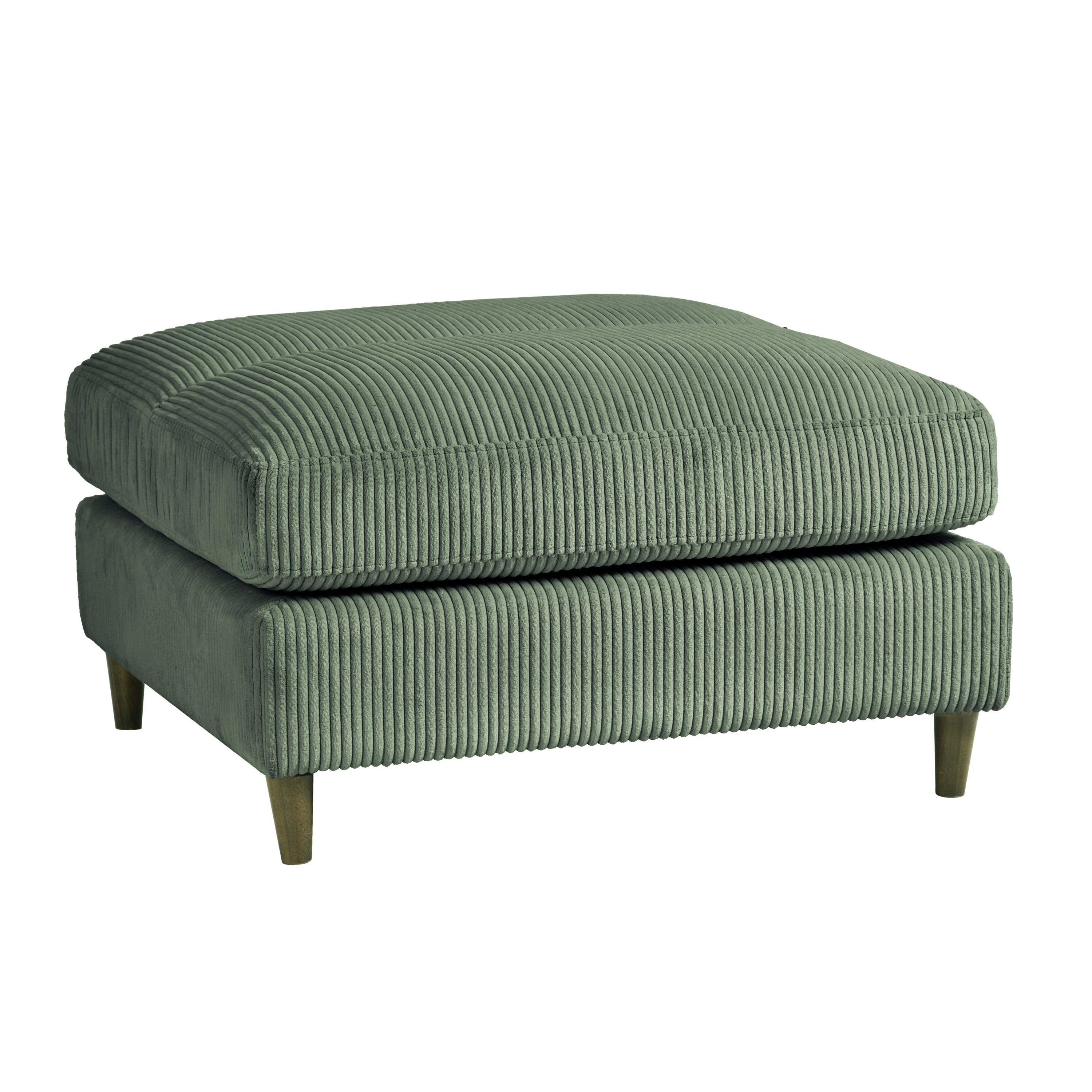 Modern Olive Green Corduroy U-Shaped Sectional Sofa.