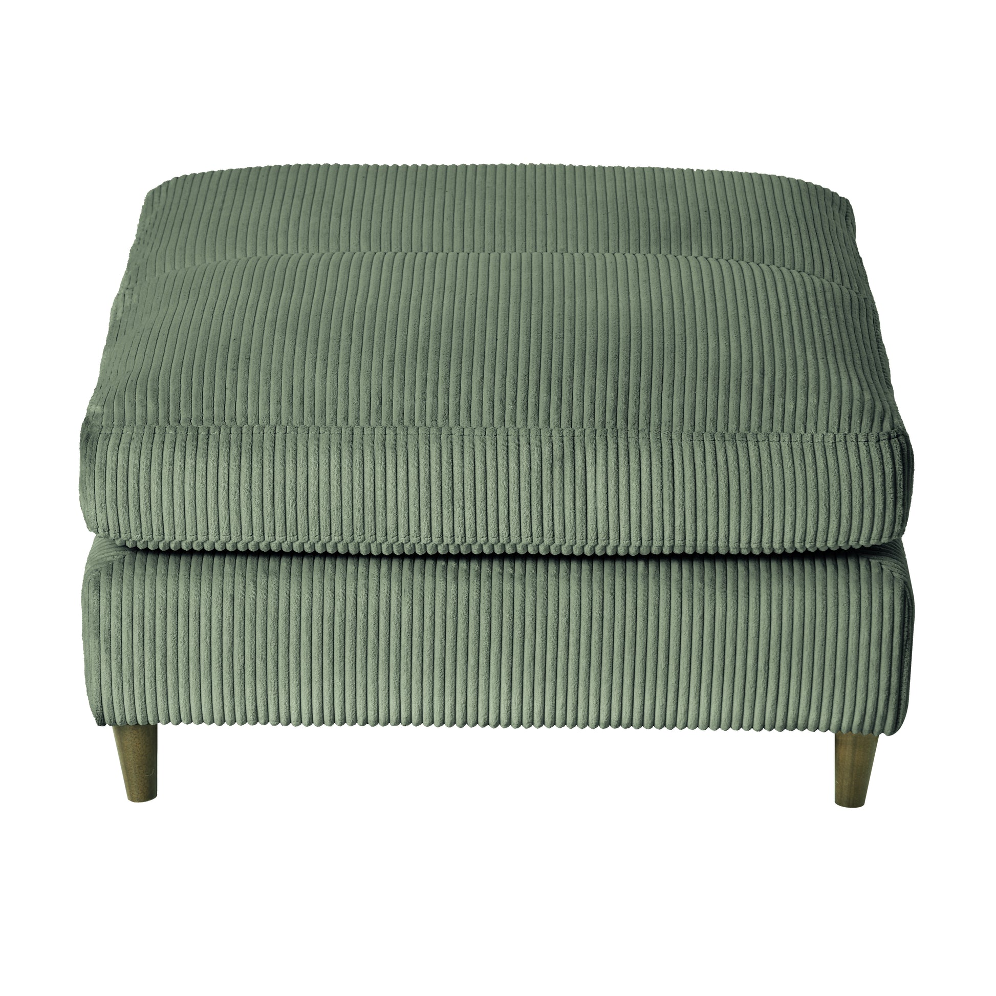 Modern corduroy modular section sofa, U-shaped convertible L-shaped sofa set with pillow, oversized sectional sofa with footstool, suitable for living room, attic, apartment, Olive Green 6 seat