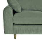 Modern corduroy modular section sofa, U-shaped convertible L-shaped sofa set with pillow, oversized sectional sofa with footstool, suitable for living room, attic, apartment, Olive Green 6 seat