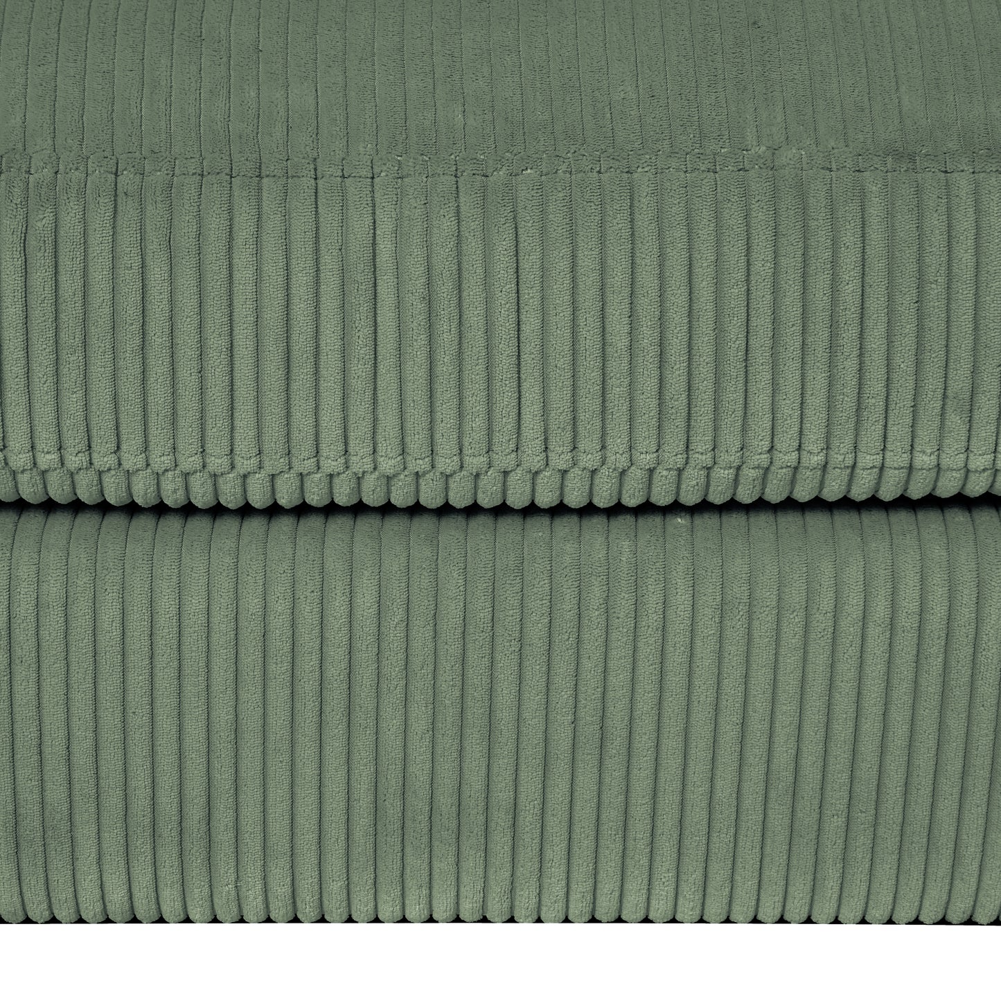 Modern corduroy modular section sofa, U-shaped convertible L-shaped sofa set with pillow, oversized sectional sofa with footstool, suitable for living room, attic, apartment, Olive Green 6 seat