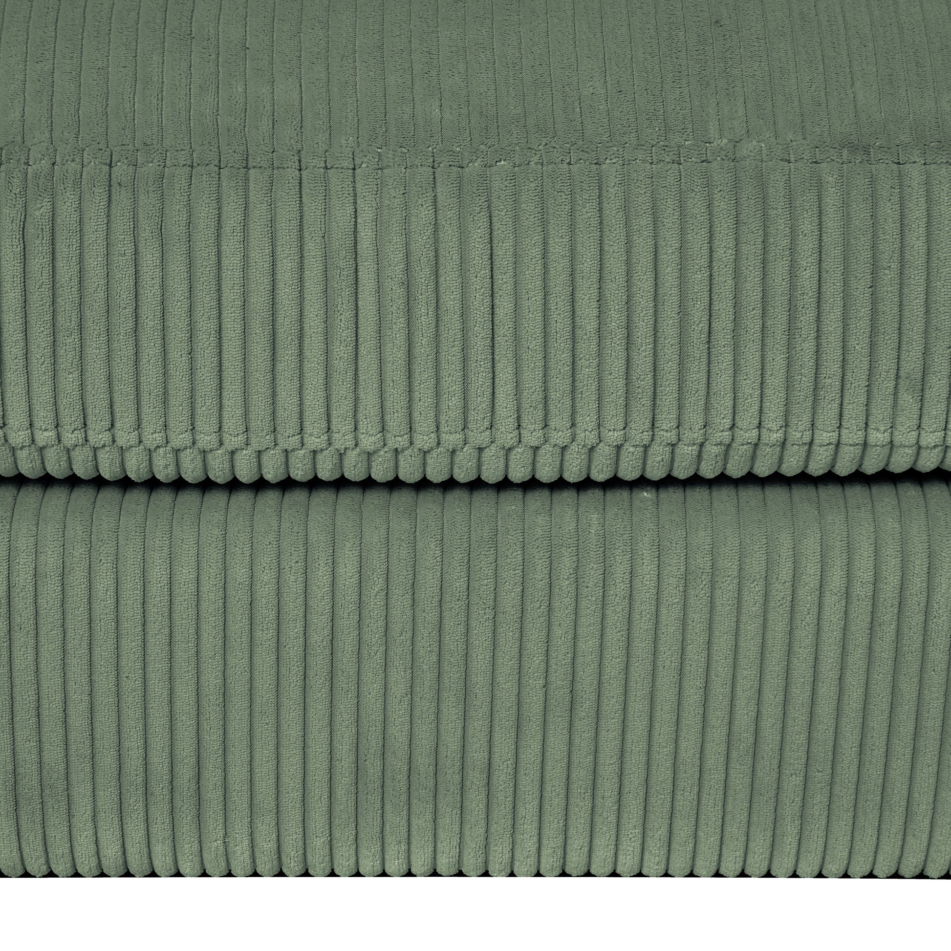 Modern corduroy modular section sofa, U-shaped convertible L-shaped sofa set with pillow, oversized sectional sofa with footstool, suitable for living room, attic, apartment, Olive Green 6 seat