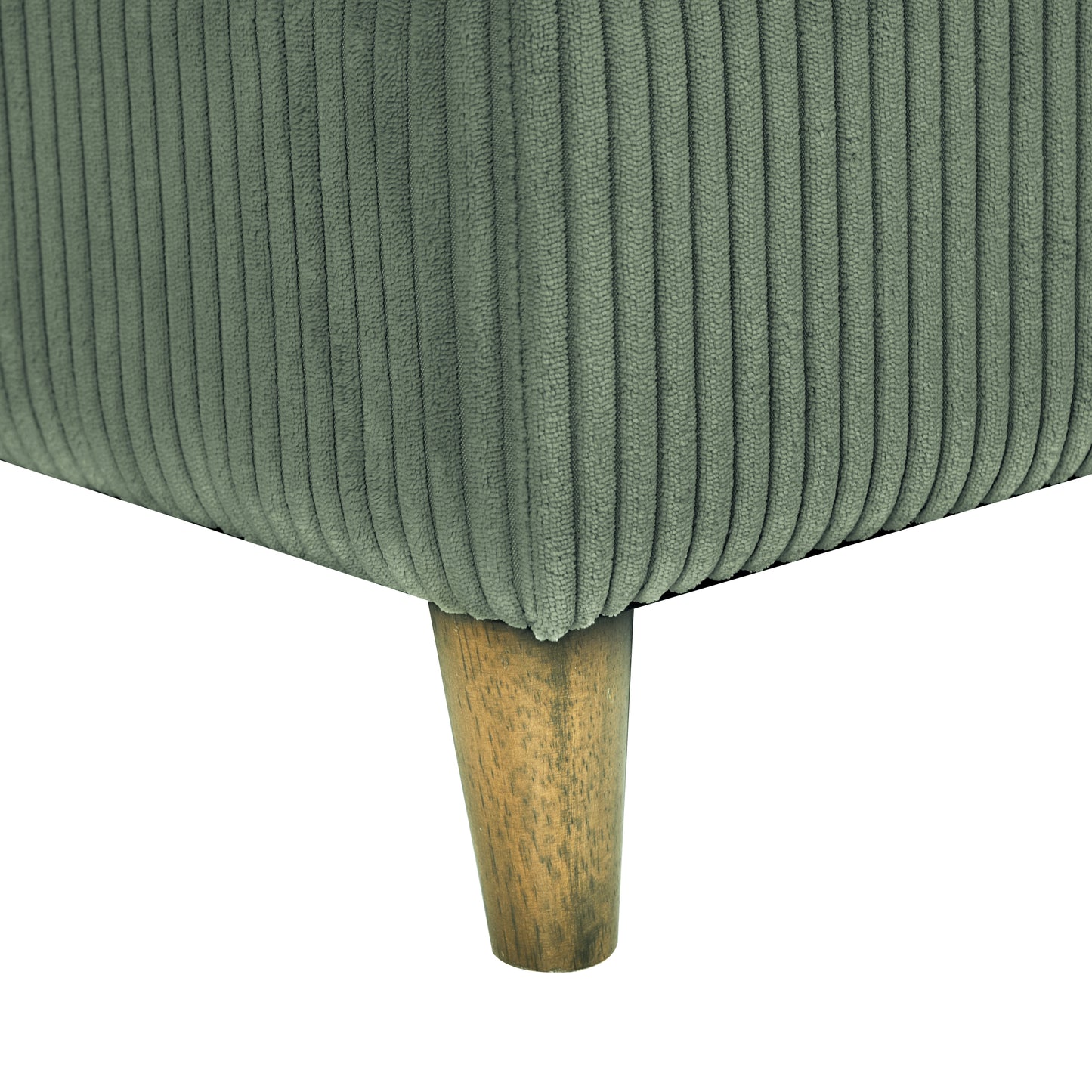 Modern corduroy modular section sofa, U-shaped convertible L-shaped sofa set with pillow, oversized sectional sofa with footstool, suitable for living room, attic, apartment, Olive Green 6 seat