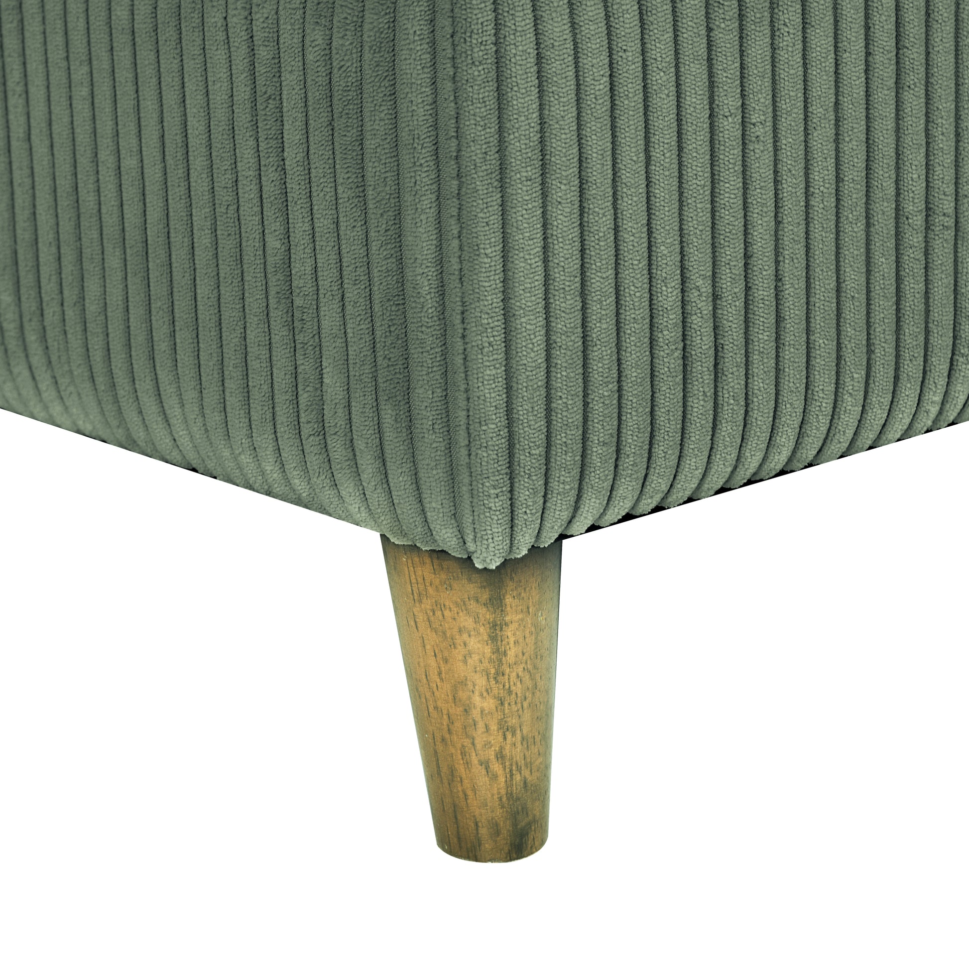 Modern corduroy modular section sofa, U-shaped convertible L-shaped sofa set with pillow, oversized sectional sofa with footstool, suitable for living room, attic, apartment, Olive Green 6 seat