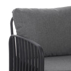 Outdoor Patio Club Chair, Modern Patio Furniture, Waterproof Thick Cushion Deep Seating for Porch, Balcony, Black & Dark Gray - Groovy Boardz