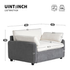 [Video]50*43 Oversized Chenille Single Sofa Chair,Wide and Deep Seat Accent Chair,Modern Upholstered Comfy Armchair,Color Blocking Couch Lounge with Pillows for Living Room,Apartment,Bedroom,3 Colors