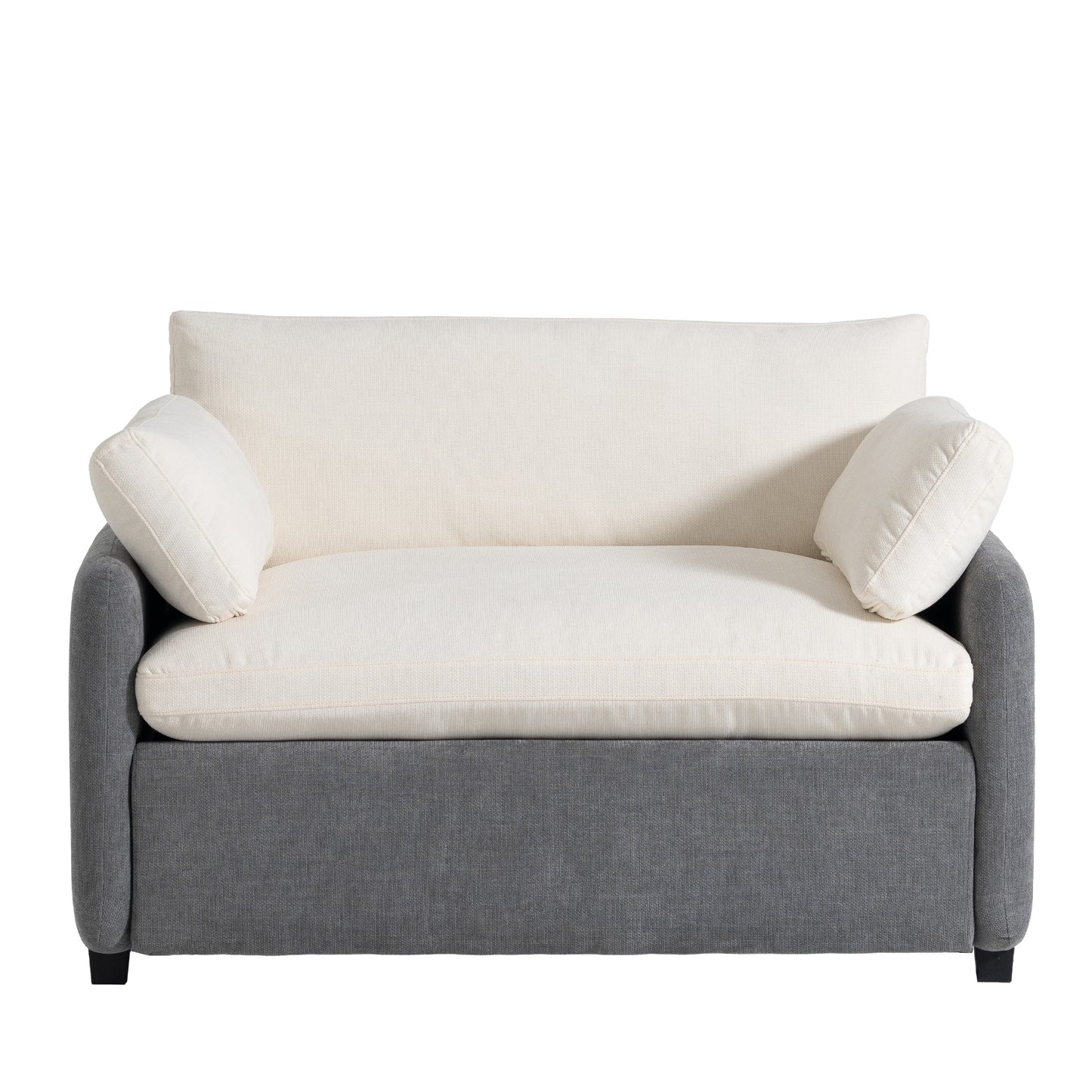 [Video]50*43 Oversized Chenille Single Sofa Chair,Wide and Deep Seat Accent Chair,Modern Upholstered Comfy Armchair,Color Blocking Couch Lounge with Pillows for Living Room,Apartment,Bedroom,3 Colors