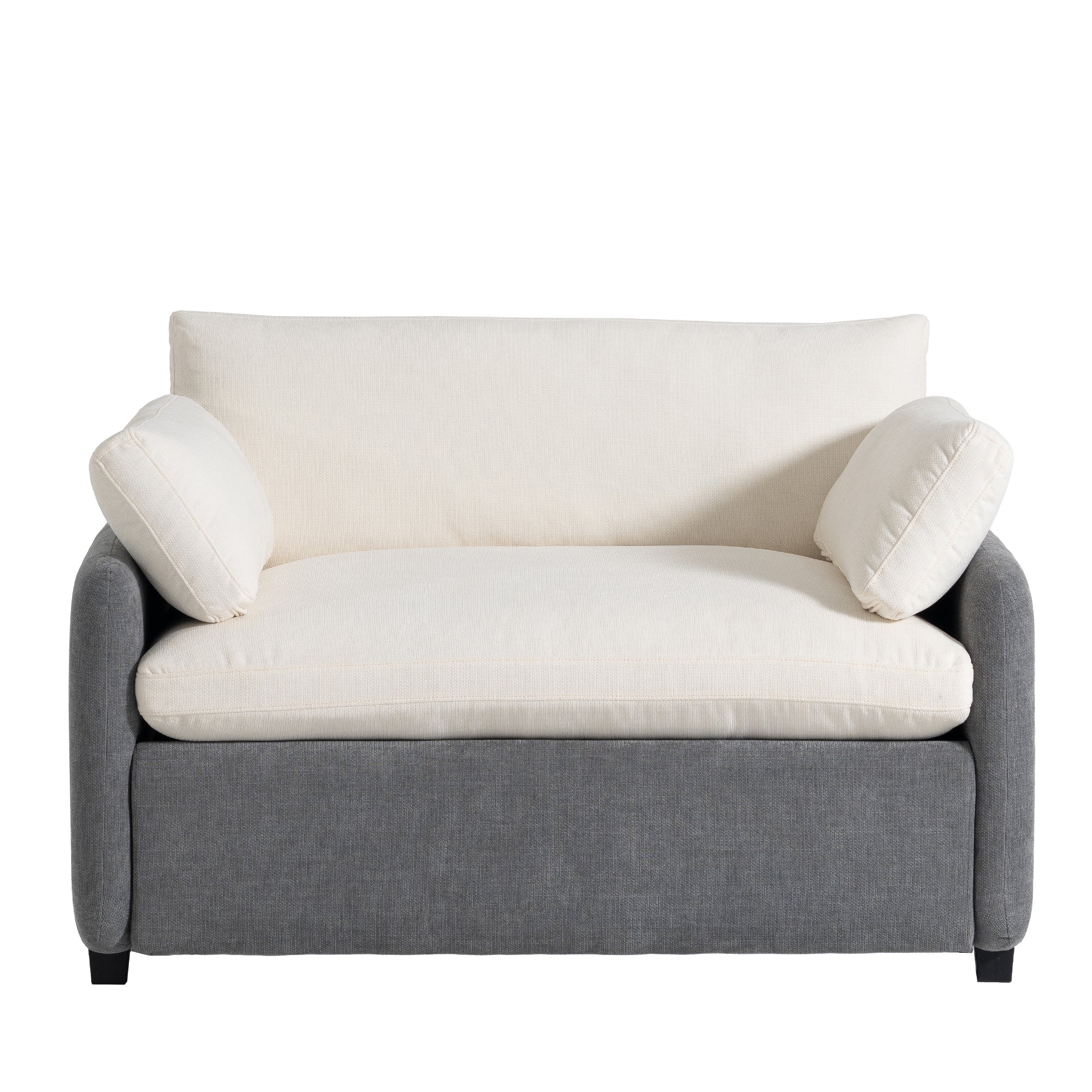 [Video]50*43 Oversized Chenille Single Sofa Chair,Wide and Deep Seat Accent Chair,Modern Upholstered Comfy Armchair,Color Blocking Couch Lounge with Pillows for Living Room,Apartment,Bedroom,3 Colors