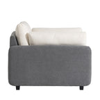 [Video]50*43 Oversized Chenille Single Sofa Chair,Wide and Deep Seat Accent Chair,Modern Upholstered Comfy Armchair,Color Blocking Couch Lounge with Pillows for Living Room,Apartment,Bedroom,3 Colors