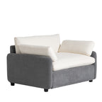 [Video]50*43 Oversized Chenille Single Sofa Chair,Wide and Deep Seat Accent Chair,Modern Upholstered Comfy Armchair,Color Blocking Couch Lounge with Pillows for Living Room,Apartment,Bedroom,3 Colors