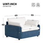 [Video]50*43 Oversized Chenille Single Sofa Chair,Wide and Deep Seat Accent Chair,Modern Upholstered Comfy Armchair,Color Blocking Couch Lounge with Pillows for Living Room,Apartment,Bedroom,3 Colors